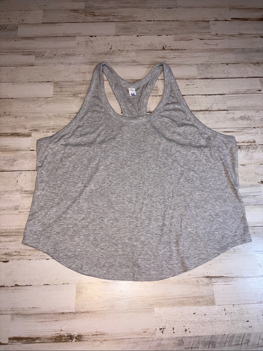 Old Navy Gray Ultralite Racerback Ribbed Tank Top Plus Size 3X